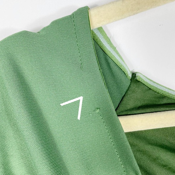 SOLD-Camila Coelho Maeve Midi Dress in Basil Green Sz S Jersey Stretch Side Slit - Picture 8 of 11